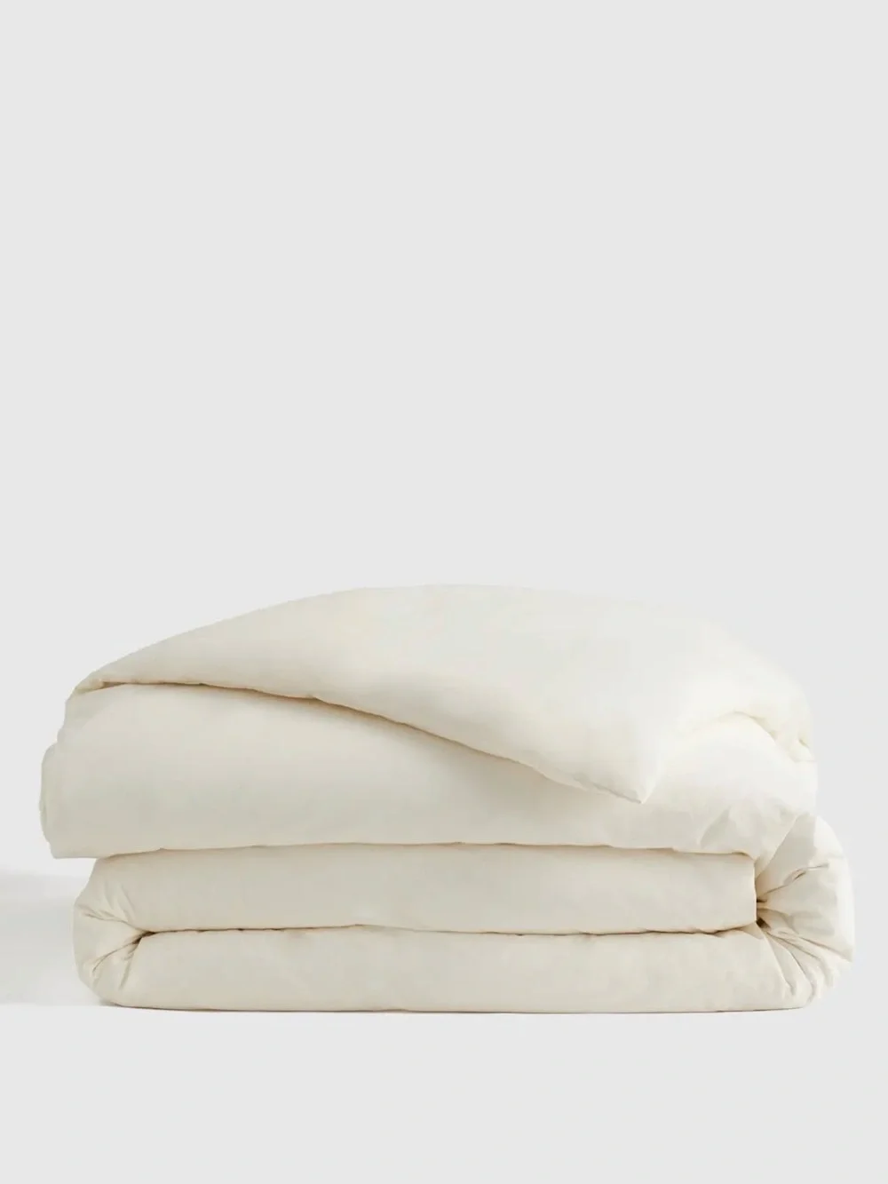 Quince Queen Size Organic Brushed Cotton Duvet Cover And Bag In Ivory Brand New